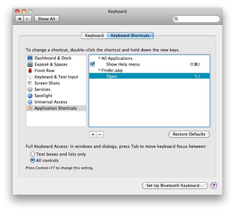 create a short cut for opening a document mac